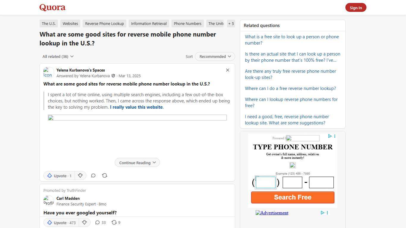 What are some good sites for reverse mobile phone number lookup in the U.S.? - Quora